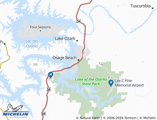 Mapa MICHELIN Osage Beach - ViaMichelin