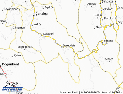 Mappa MICHELIN Deregözü - ViaMichelin