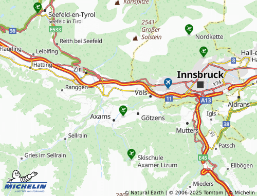 MICHELIN Afling map - ViaMichelin