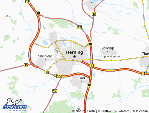 Mappa MICHELIN Herning - ViaMichelin
