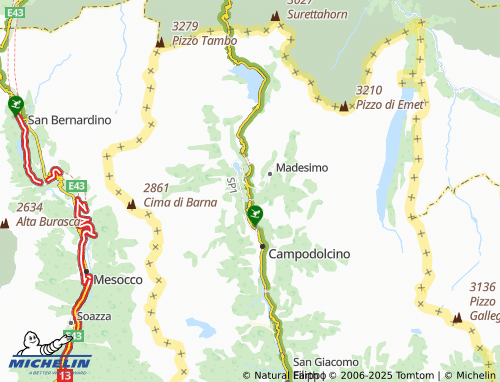 MICHELIN Pianazzo map - ViaMichelin