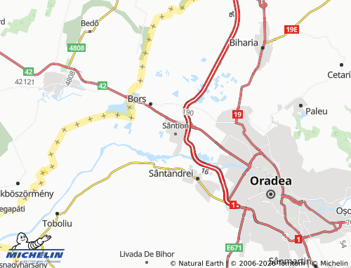 MICHELIN Sântion map - ViaMichelin