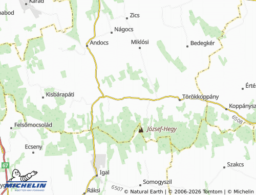 Mapa MICHELIN Gerézdpuszta - ViaMichelin