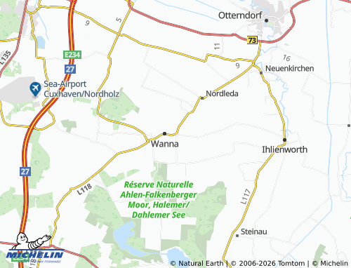 MICHELIN Osterwanna map - ViaMichelin