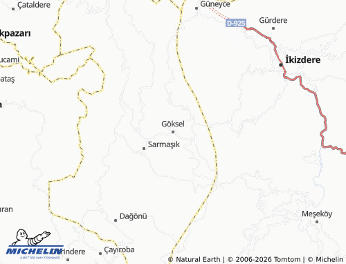 MICHELIN Göksel map - ViaMichelin