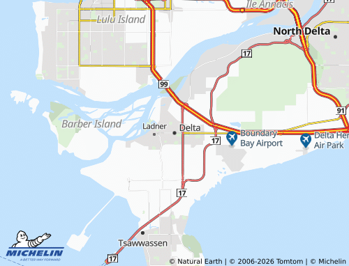 Mappa MICHELIN Delta - ViaMichelin