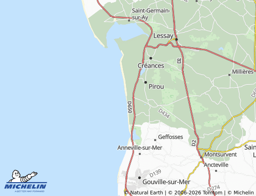 MICHELIN Pirou-Plage map - ViaMichelin