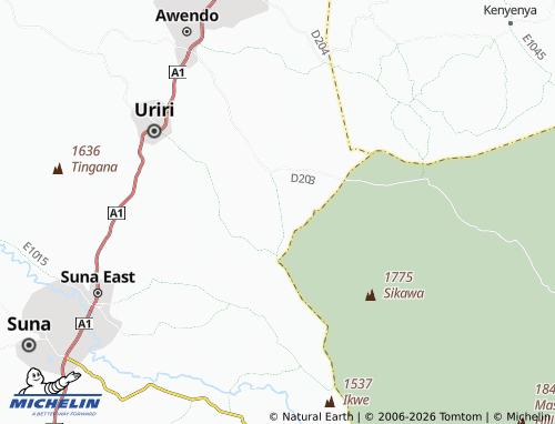 MICHELIN Akoko map - ViaMichelin