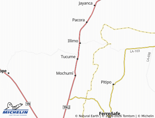 Mapa MICHELIN Tucume - ViaMichelin
