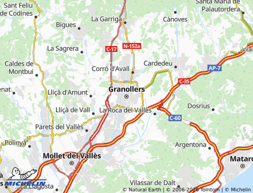 Carte MICHELIN Granollers - ViaMichelin