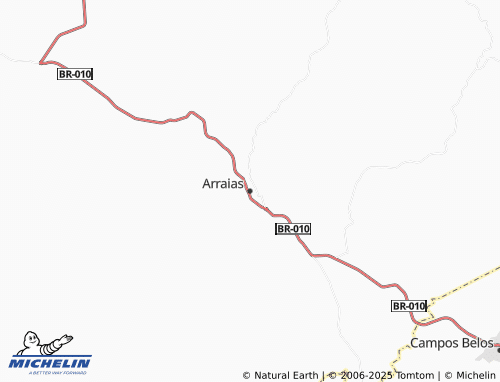 MICHELIN Arraias map - ViaMichelin