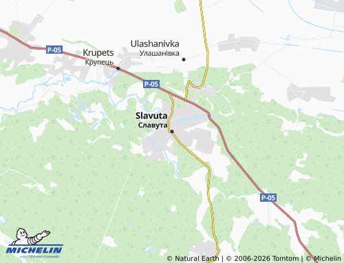 MICHELIN Slavuta map - ViaMichelin