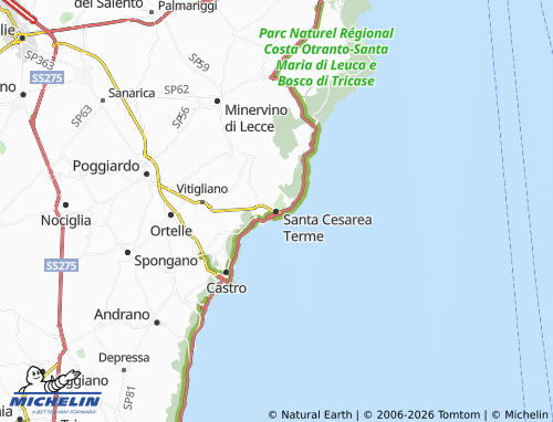 Mappa MICHELIN Santa Cesarea Terme - ViaMichelin