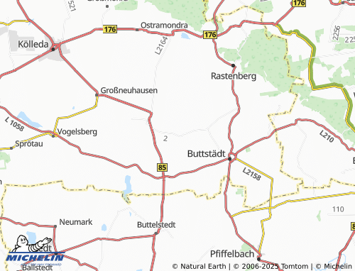 MICHELIN-Landkarte Guthmannshausen - ViaMichelin
