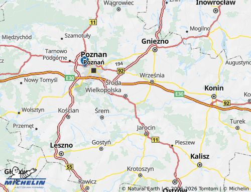MICHELIN Średzki map - ViaMichelin