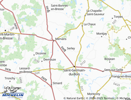 MICHELIN Serley map - ViaMichelin
