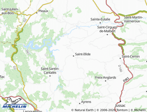 MICHELIN Saint-Illide map - ViaMichelin
