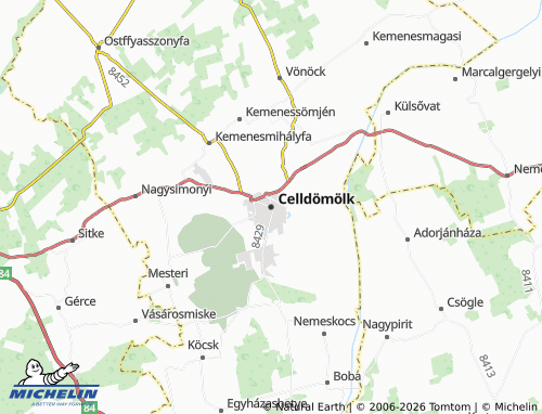 MICHELIN Celldömölk map - ViaMichelin