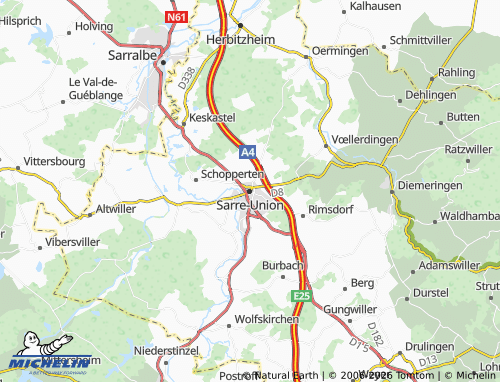Mapa MICHELIN Sarre-Union - ViaMichelin