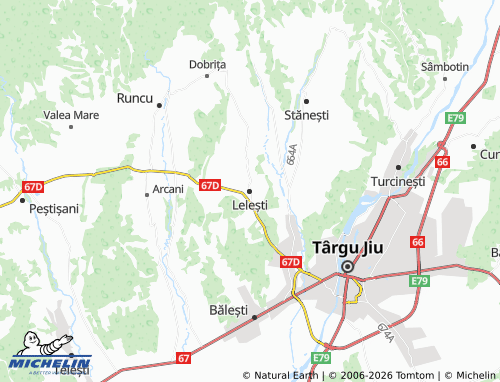 Mappa MICHELIN Lelești - ViaMichelin