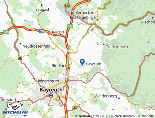 Mapa MICHELIN Bindlacher Berg - ViaMichelin