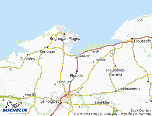 MICHELIN Goulven map - ViaMichelin