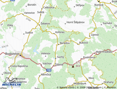 Mappa MICHELIN Benešov - ViaMichelin