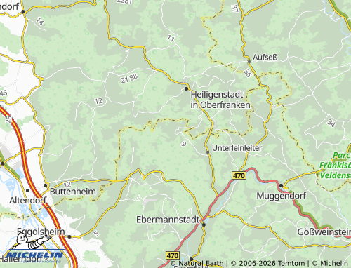 MICHELIN Dürrbrunn map - ViaMichelin