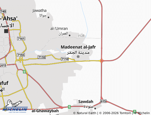 MICHELIN Al Jafr map - ViaMichelin