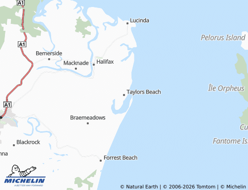 MICHELIN Taylors Beach map - ViaMichelin