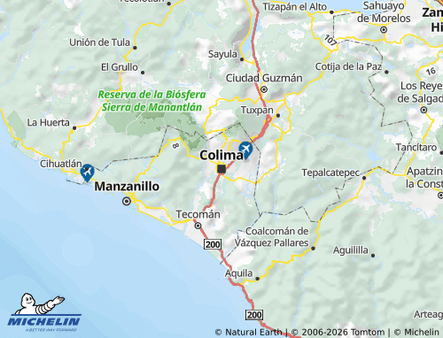 MICHELIN-Landkarte Colima - ViaMichelin