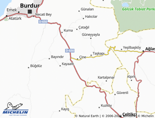 Mapa MICHELIN Çine - ViaMichelin
