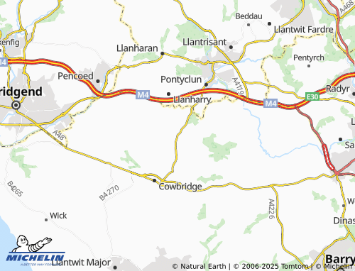 Mappa MICHELIN Ystradowen - ViaMichelin
