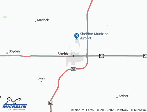 Carte MICHELIN Sheldon - ViaMichelin
