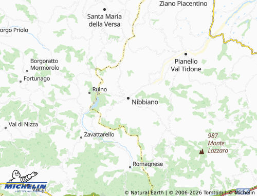 MICHELIN-Landkarte Nibbiano - ViaMichelin