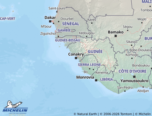 Mapa MICHELIN Guiné - ViaMichelin