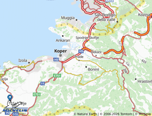 Carte MICHELIN Bertoki - ViaMichelin