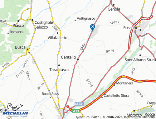 Mappa MICHELIN Centallo - ViaMichelin
