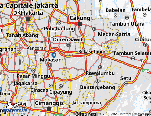 Mapa MICHELIN Jatibening Baru - ViaMichelin