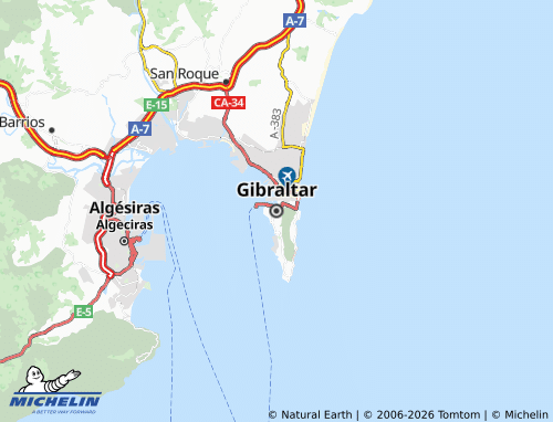 Carte MICHELIN Gibraltar - ViaMichelin