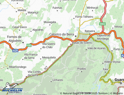 MICHELIN Porteira map - ViaMichelin