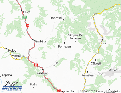 MICHELIN Spinuș de Pomezeu map - ViaMichelin