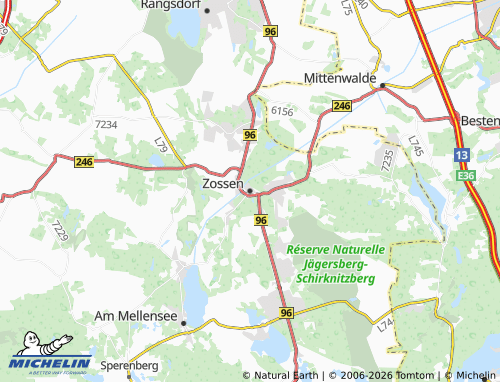 MICHELIN Zossen map - ViaMichelin