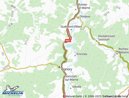 Carte MICHELIN Provenchères-sur-Marne - ViaMichelin