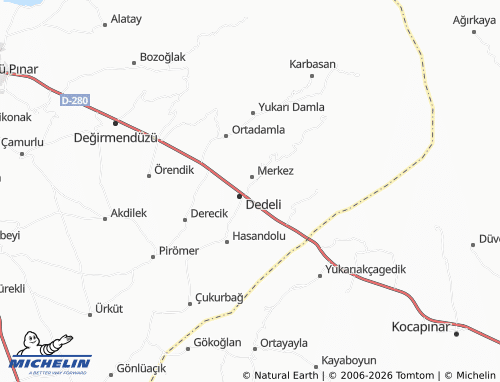 MICHELIN Akbulut map - ViaMichelin