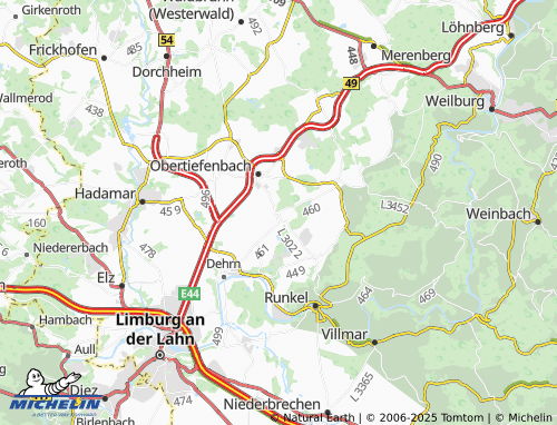 Mapa MICHELIN Niedertiefenbach - ViaMichelin
