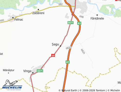 Mappa MICHELIN Șagu - ViaMichelin