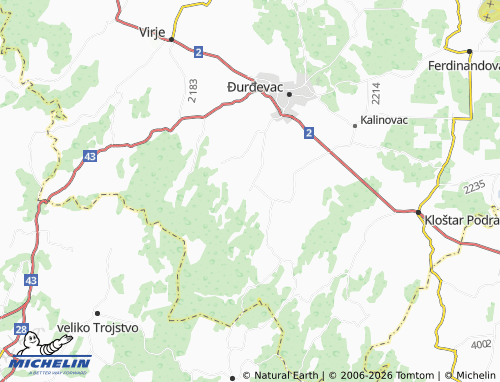 Mapa MICHELIN Čepelovac - ViaMichelin