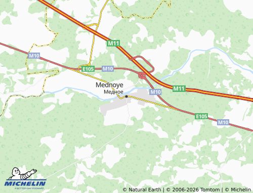 Carte MICHELIN Mednoye - ViaMichelin