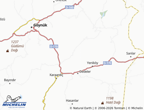 MICHELIN Umurlar map - ViaMichelin